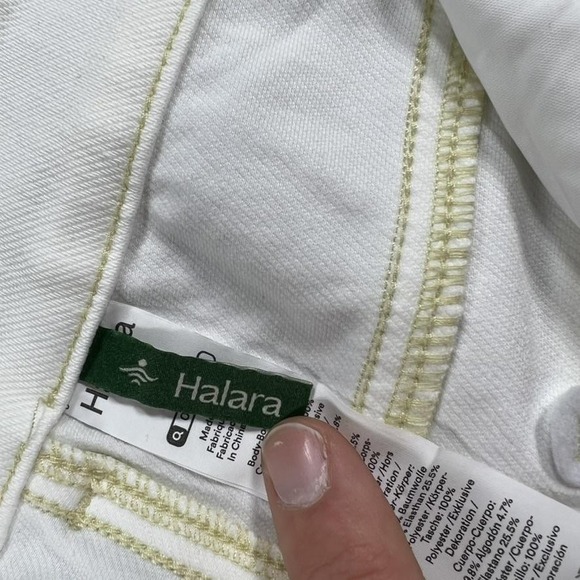 Halara Jeans Womens Medium White Halara Flex Denim Wide Leg High Rise Stretch - Picture 14 of 16